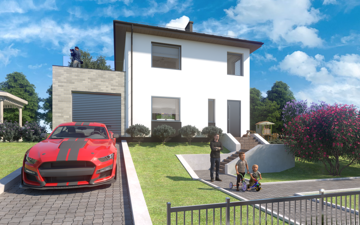 DOM 4 - WIDOK 3D 1A